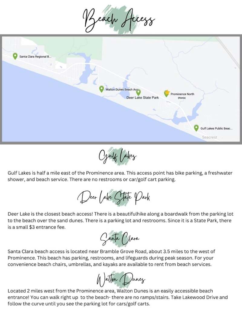 4 public beach accesses nearby!