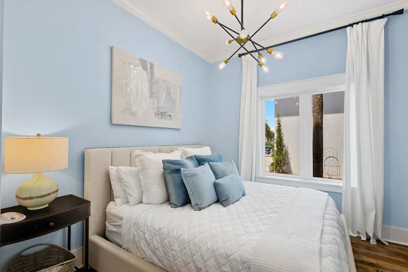 Bedroom #2 features a king bed and smart tv.