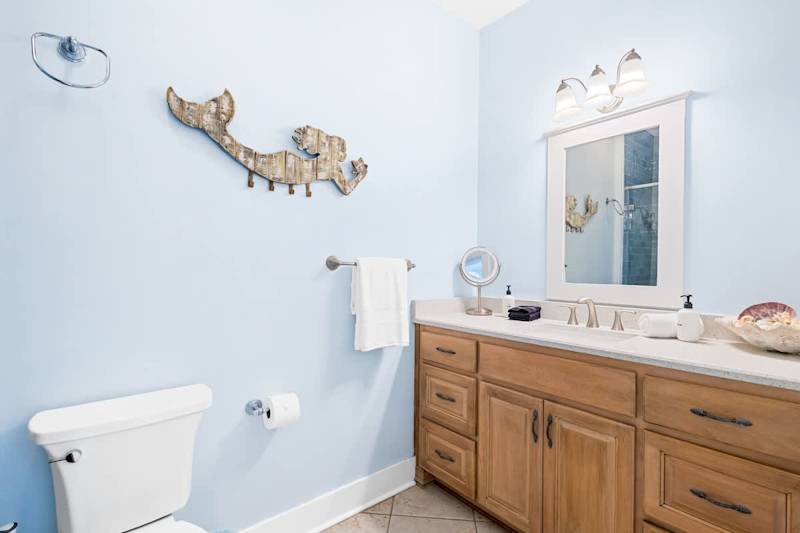 Bathroom features a walk-in shower.