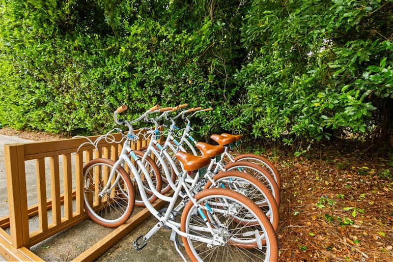 Home includes four adult bikes.