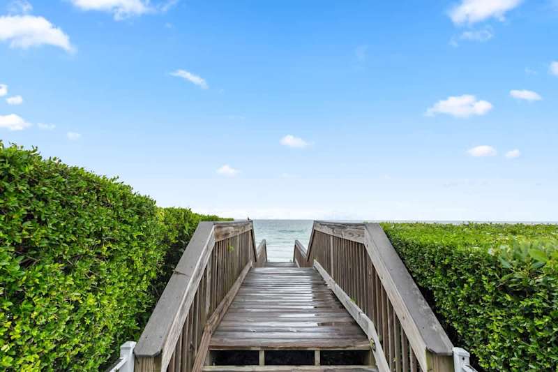 Private beach access.