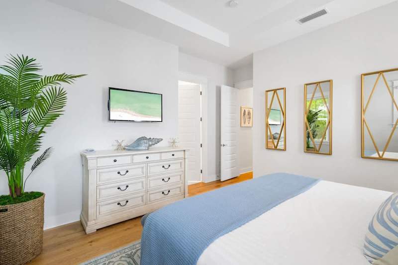 Bedroom #3 features king bed, smart tv and ensuite.