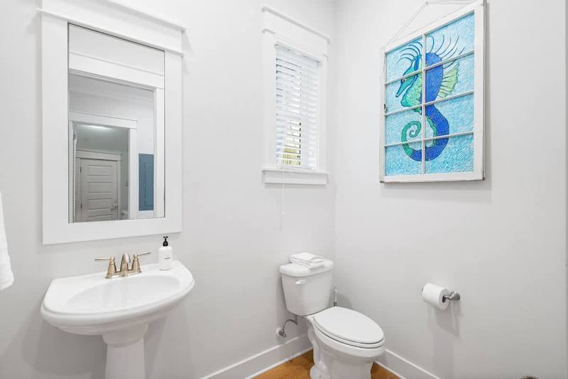 First floor half bathroom.