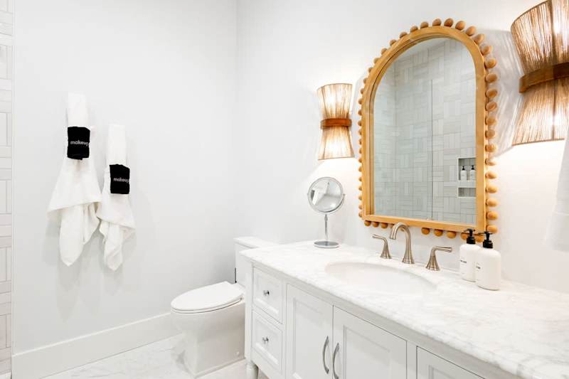 First floor king ensuite features large walk-in shower.