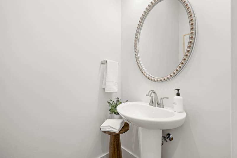 First floor half bathroom.