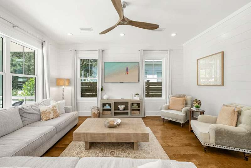 First floor open concept living space.