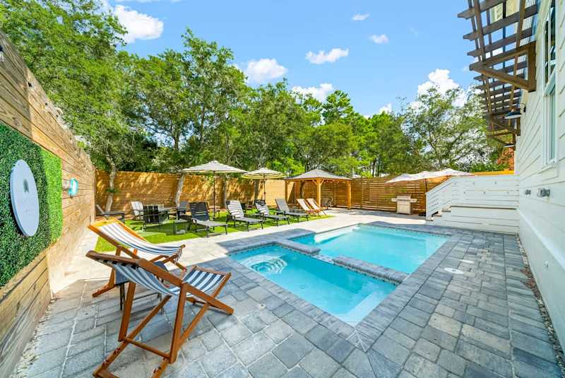 Catch the rays by the private pool.