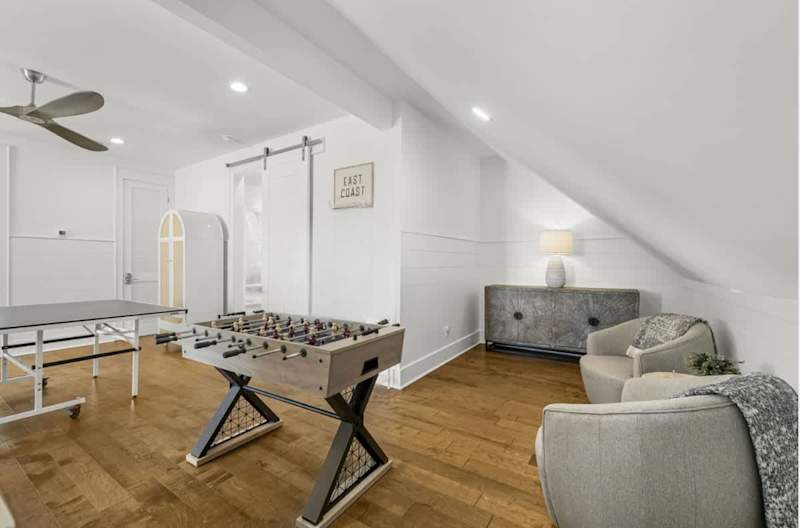 Home features a third floor living & gaming space.