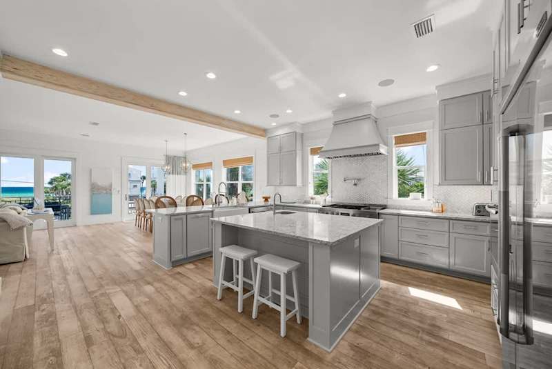 The second floor features a large gourmet kitchen perfect for cooking meals or inviting a private chef!