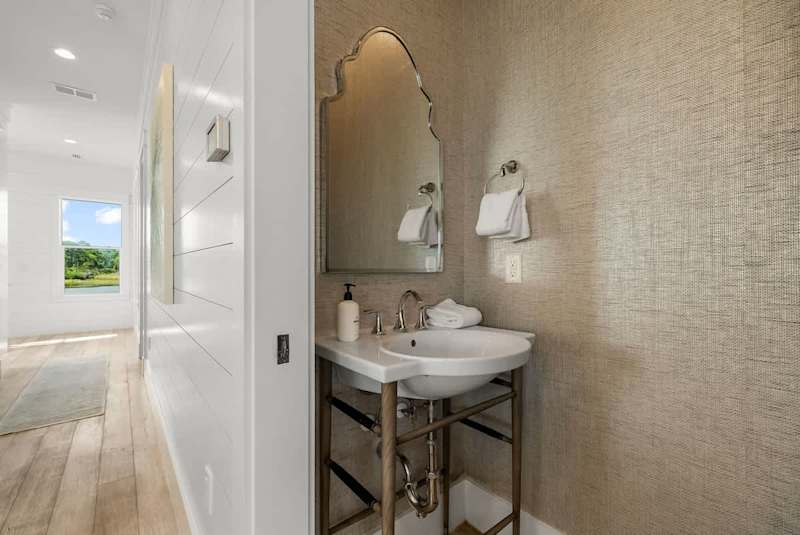 Second floor half bathroom.