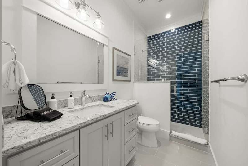 Ensuite bathroom, with walk-in shower.