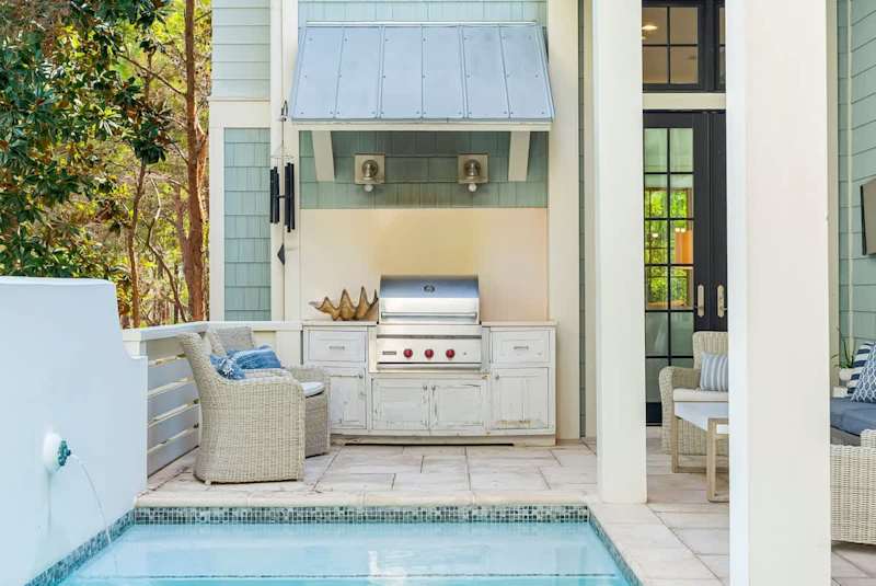 Home features a gas grill.