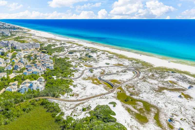 Watersound features private beach access through the dunes.