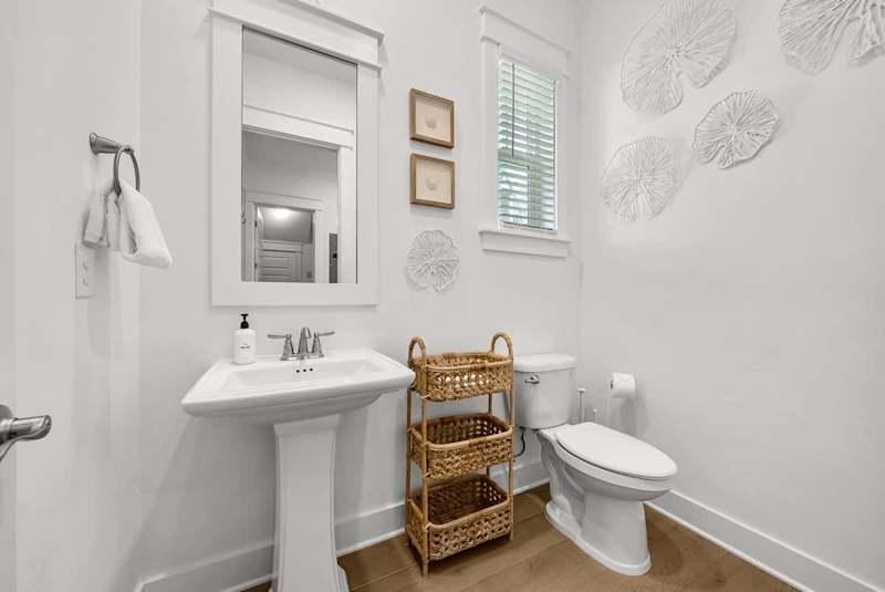 First floor half bathroom.
