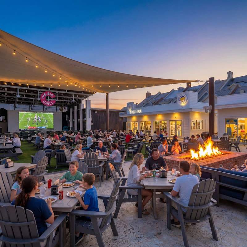 The Big Chill features a large outdoor amphitheater with nightly entertainment.