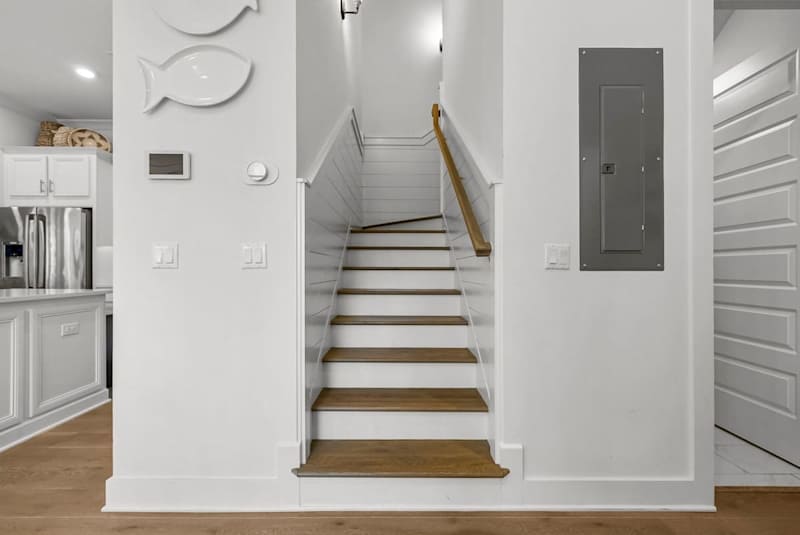 Stairs to the second level.