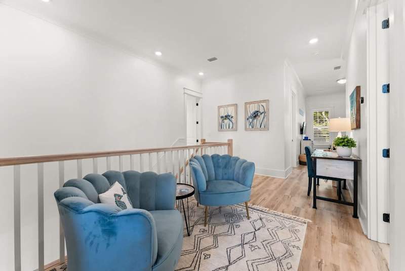 Loft area perfect for morning coffee or a good book!