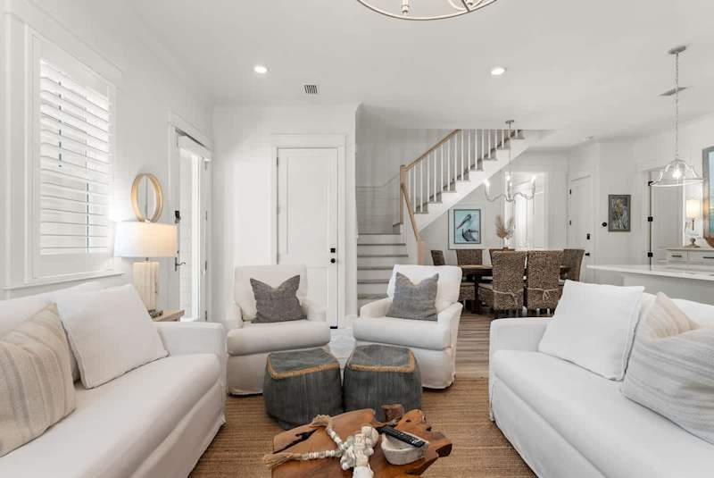 Open concept main floor living space.