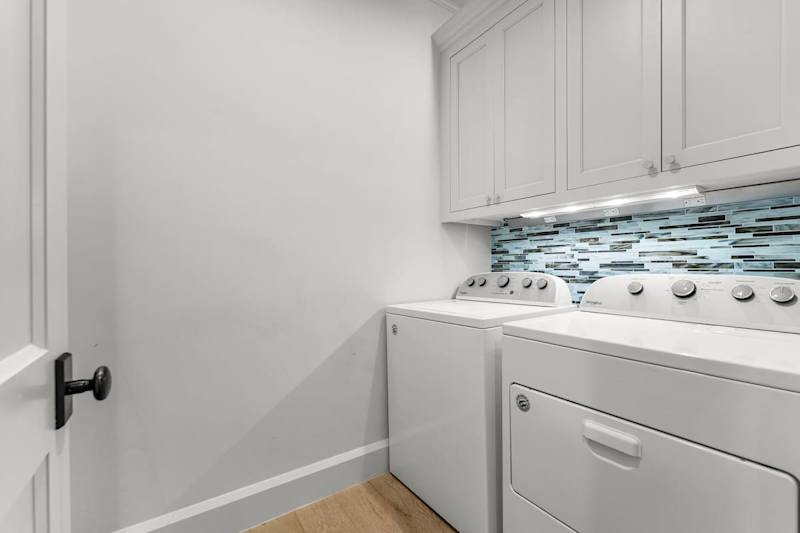 Second floor laundry room.