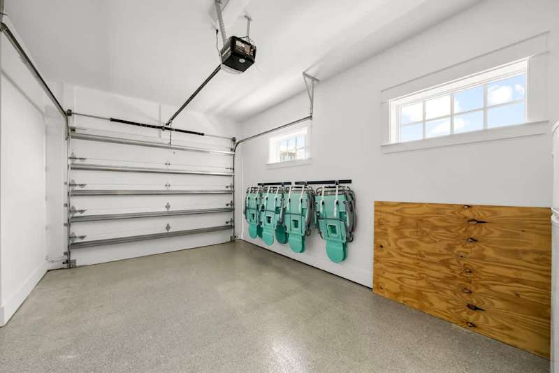 Garage access with beach gear to make those trips to the beach easy.