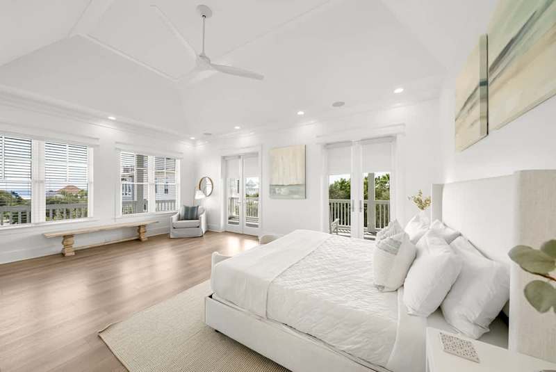 Bedroom #6 features a king bed, smart tv, access to balcony, and ensuite.
