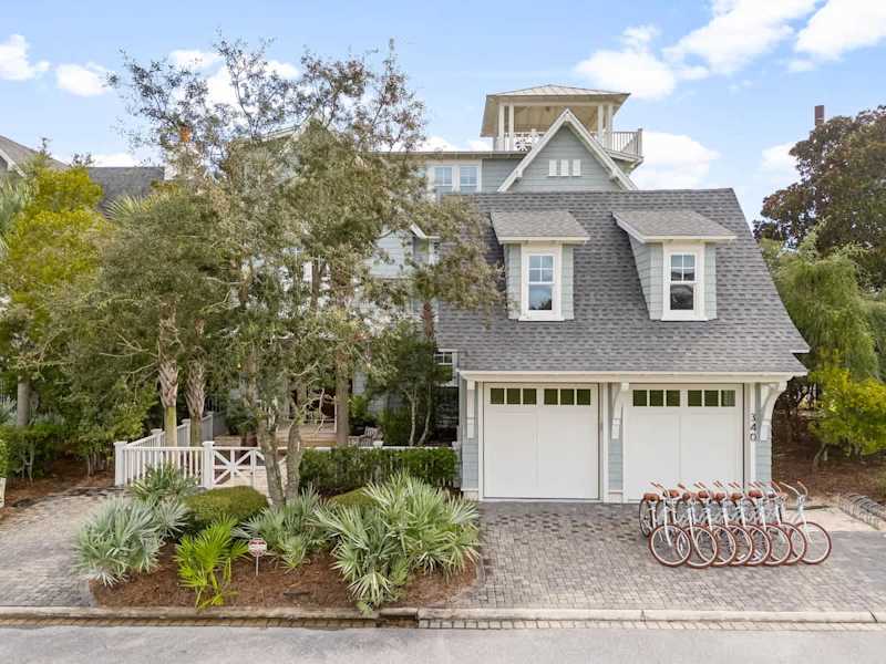 Home includes 8 adult bikes. Driveway can park up to 2 vehicles!