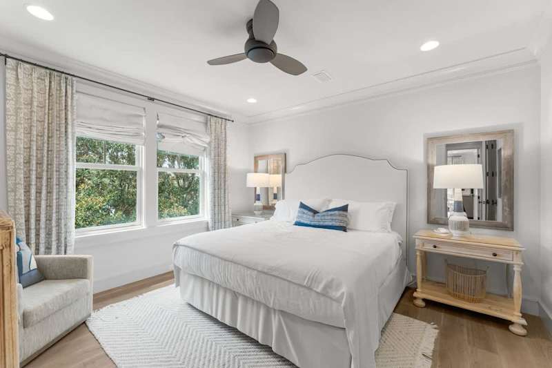 Bedroom #3 features king bed, with ensuite and smart tv.