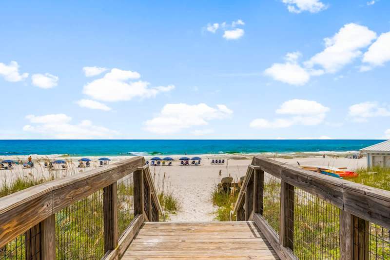 Boardwalk to the private beach access is just beyond Watersound's Dunesider Pool.