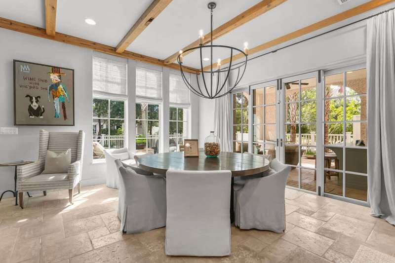 Dining table with seating for 6.