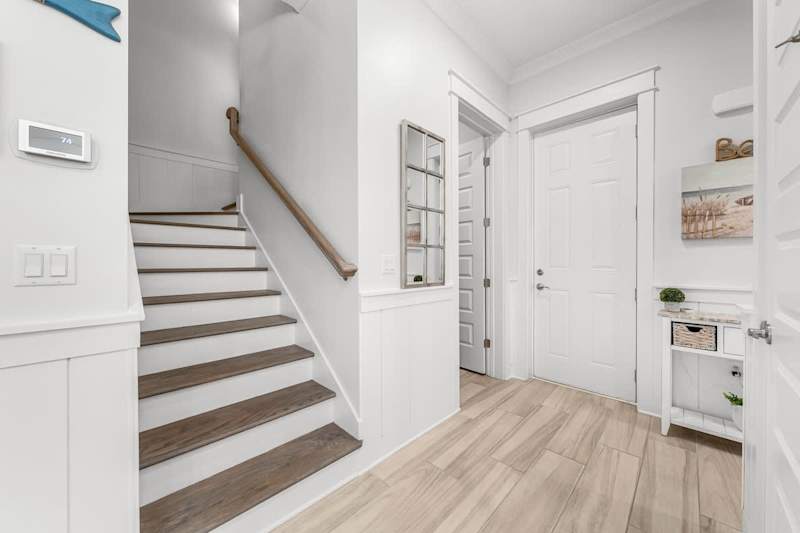 Stairs to the second level.