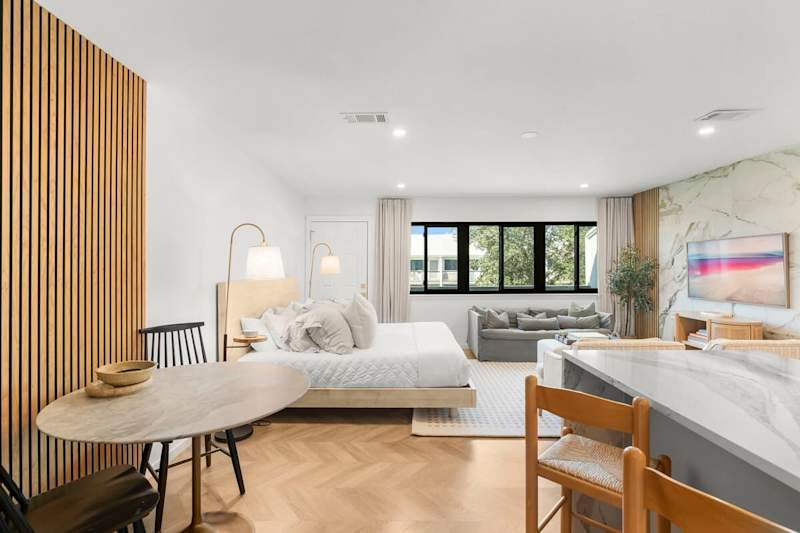 Studio condo features a comfy King bed.