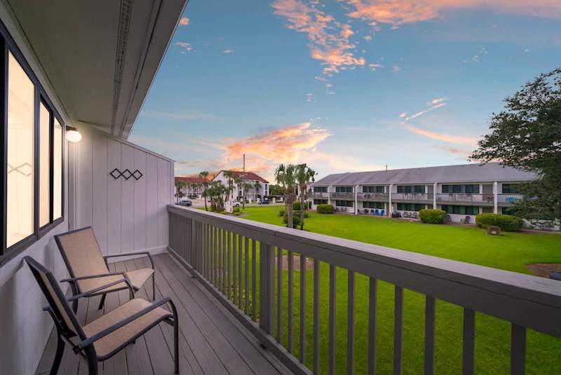Enjoy morning and evenings on the private patio.
