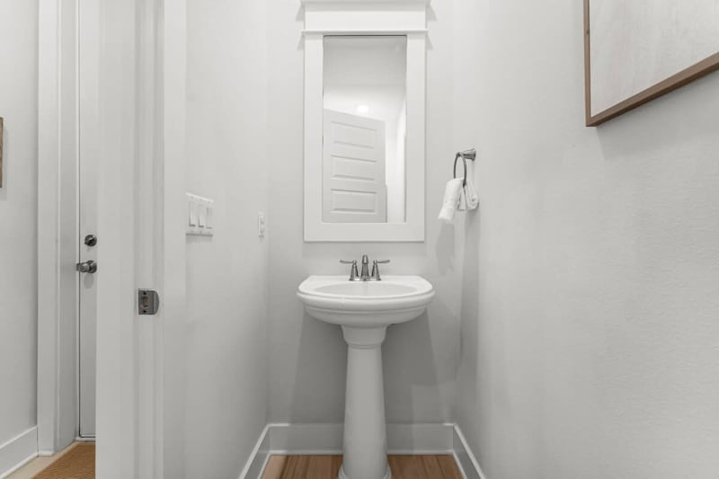 First floor half bathroom.