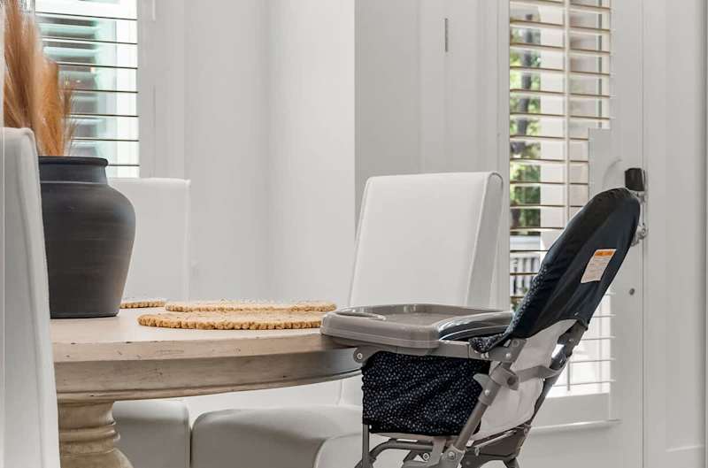 Highchair included in your stay.
