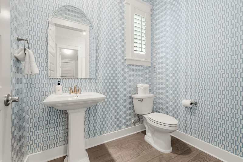 First floor half bathroom.