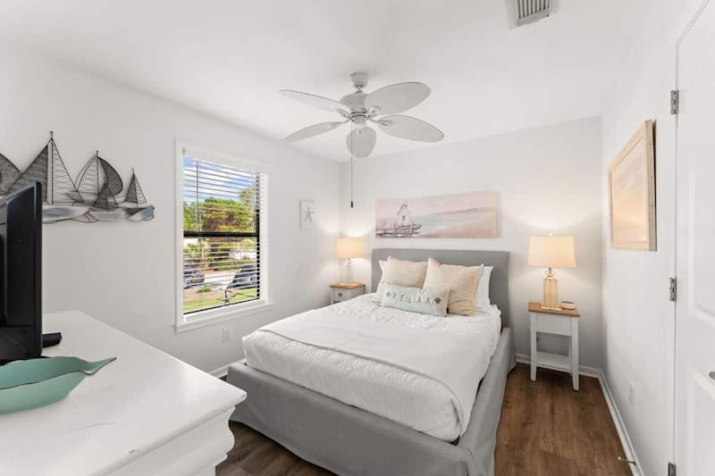 Bedroom #3 features a Queen with smart tv.