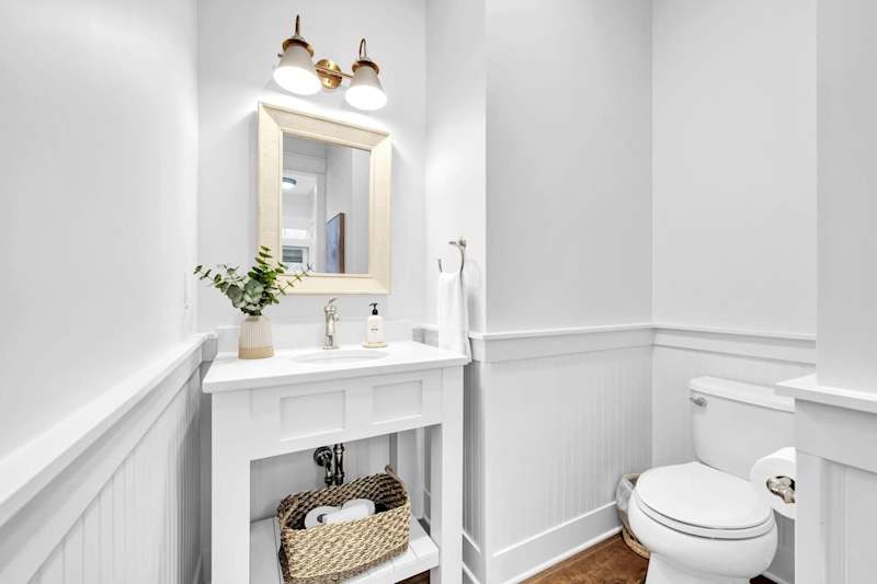 First floor half bath.
