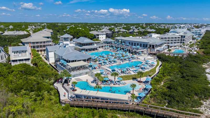 The WaterColor Beach Club is the only beachfront clubhouse pool available to rental guests along 30A.
