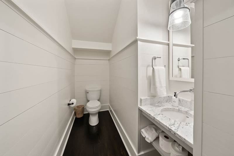 First floor half bath.