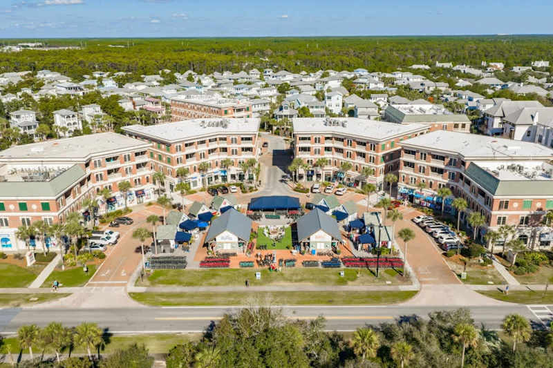 The Village is located in Seacrest Beach, perfectly nestled between Alys Beach & Rosemary Beach.