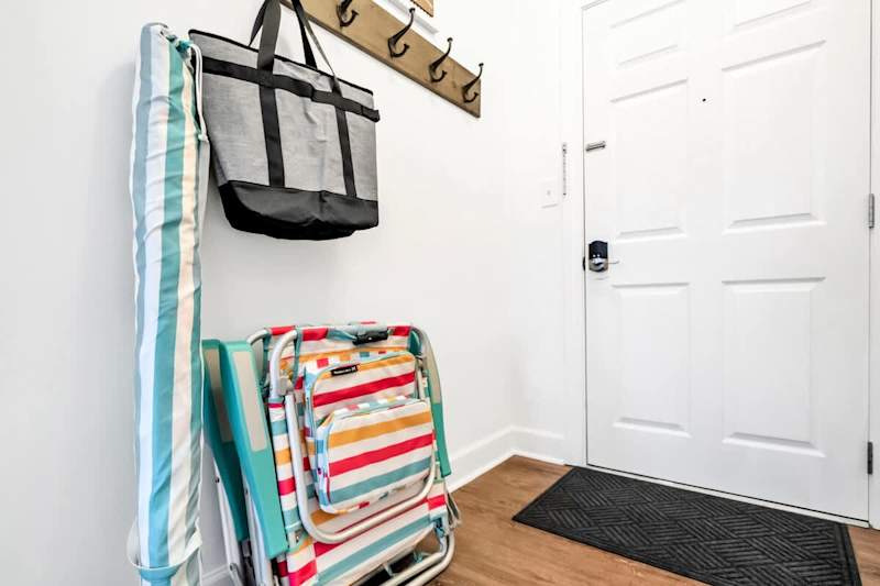Pack light! Beach gear included.