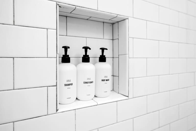 Bathroom includes shower essentials.
