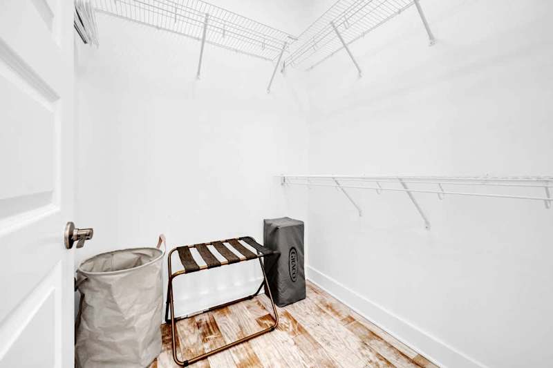 Bedroom #1 includes a large walk-in closet.
