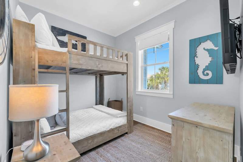 Bedroom #3 Features Full/Full Bunk with Smart TV
