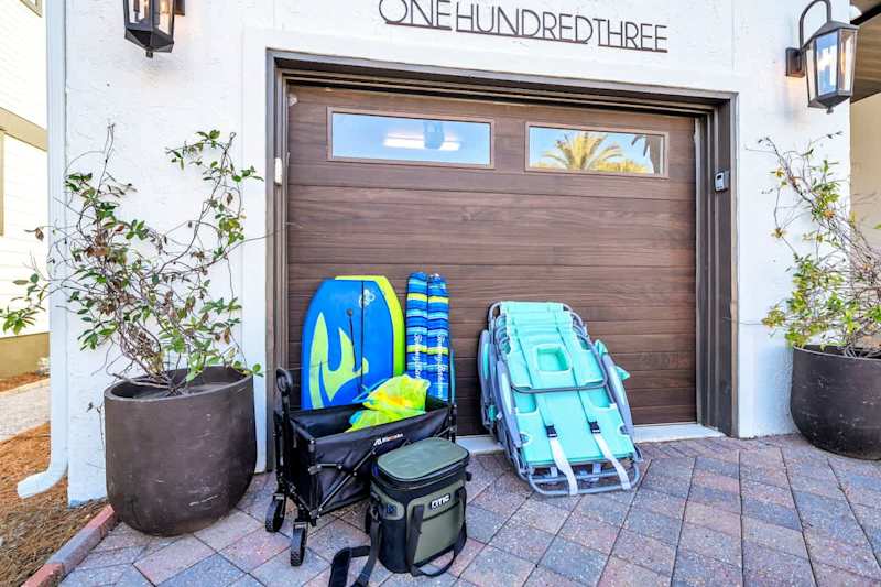 Pack light! Beach gear is included.