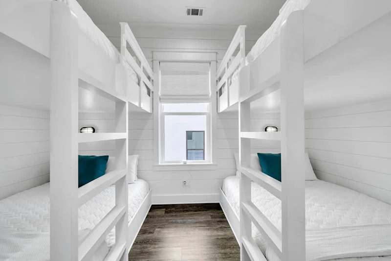 Bedroom #3 features (2) queen/queen bunks.