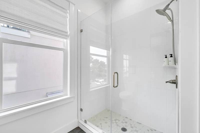 Ensuite bathroom with walk-in shower.