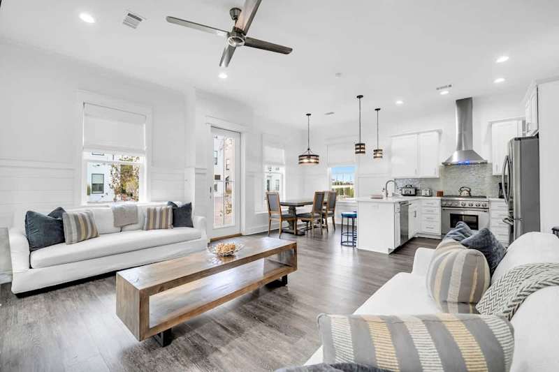Seamless open-plan living and dining