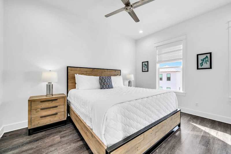 Bedroom #5 features a king bed and smart tv.