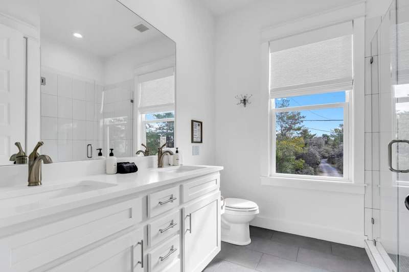 Ensuite bathroom with walk-in shower.